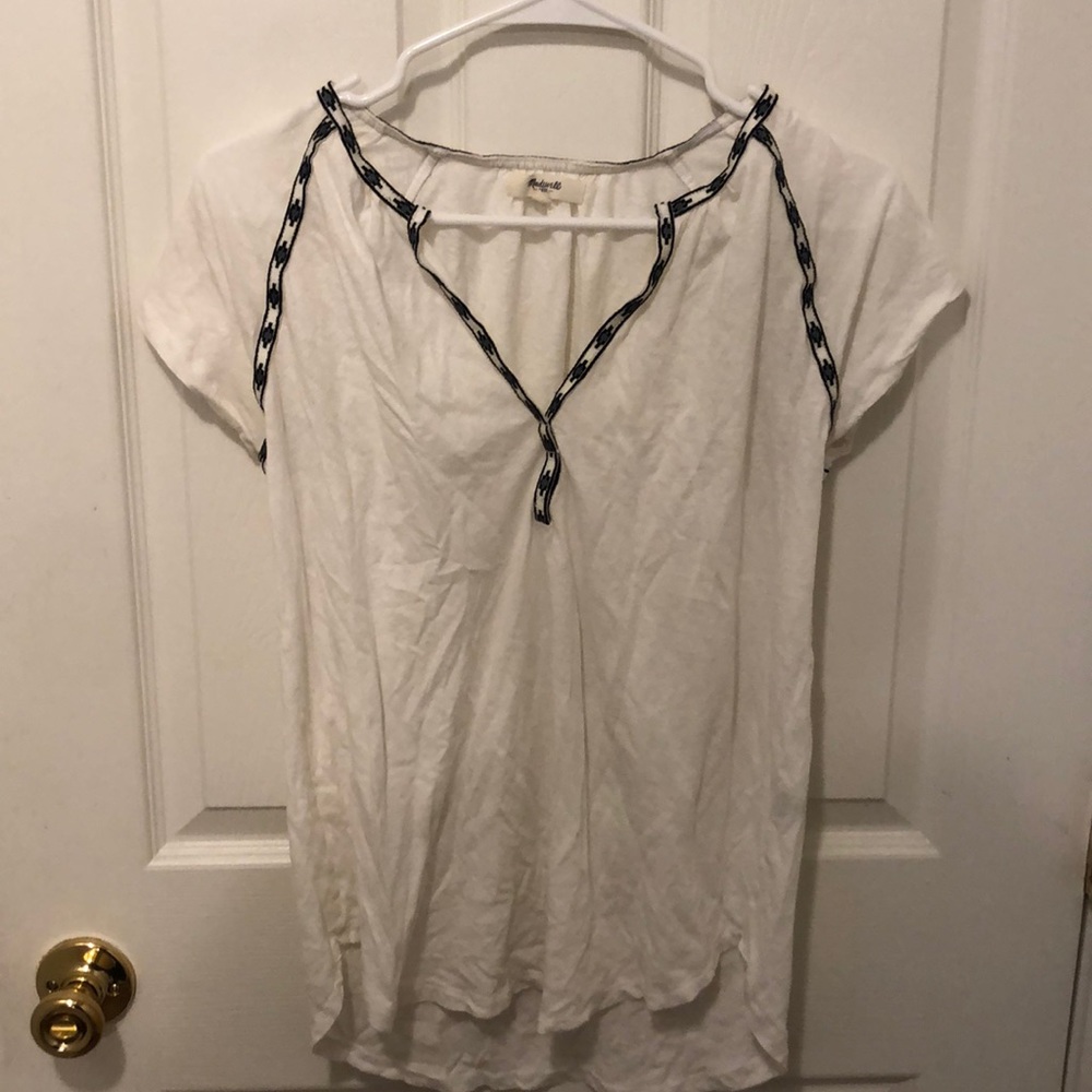 Madewell embroidered top